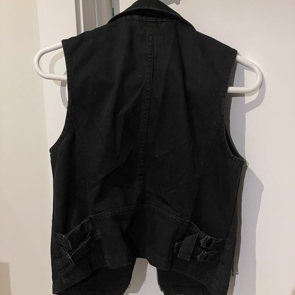 Club Monaco Denim Moto Vest - Picture 3 of 3